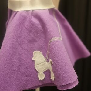 Children's Handmade Poodle Skirt Purple One Size Elastic Waist